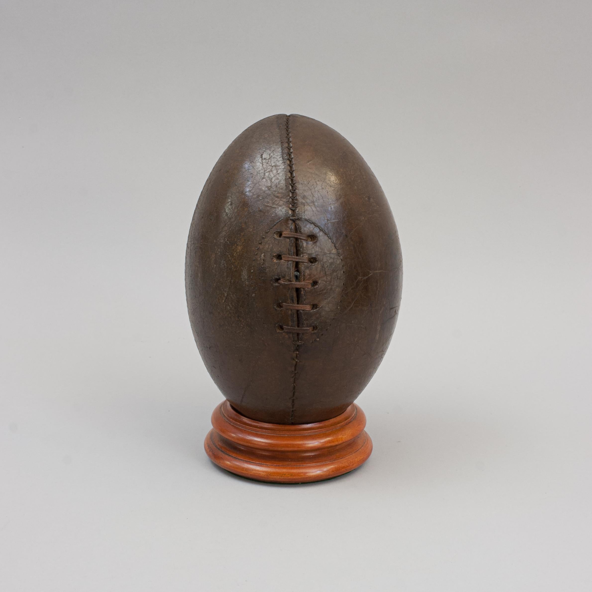 Original Antique Leather Rugby Ball 2