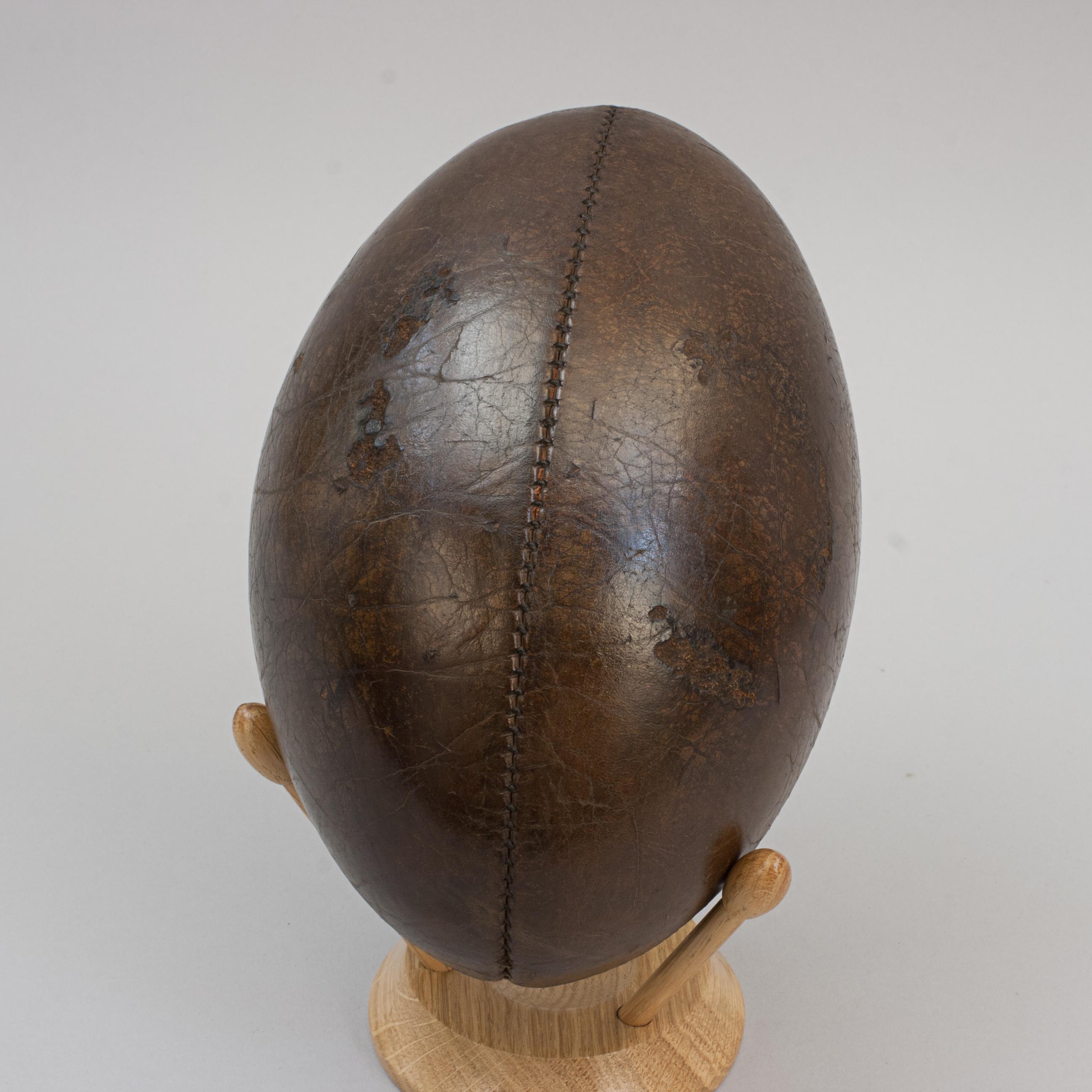 Original Antique Leather Rugby Ball 3
