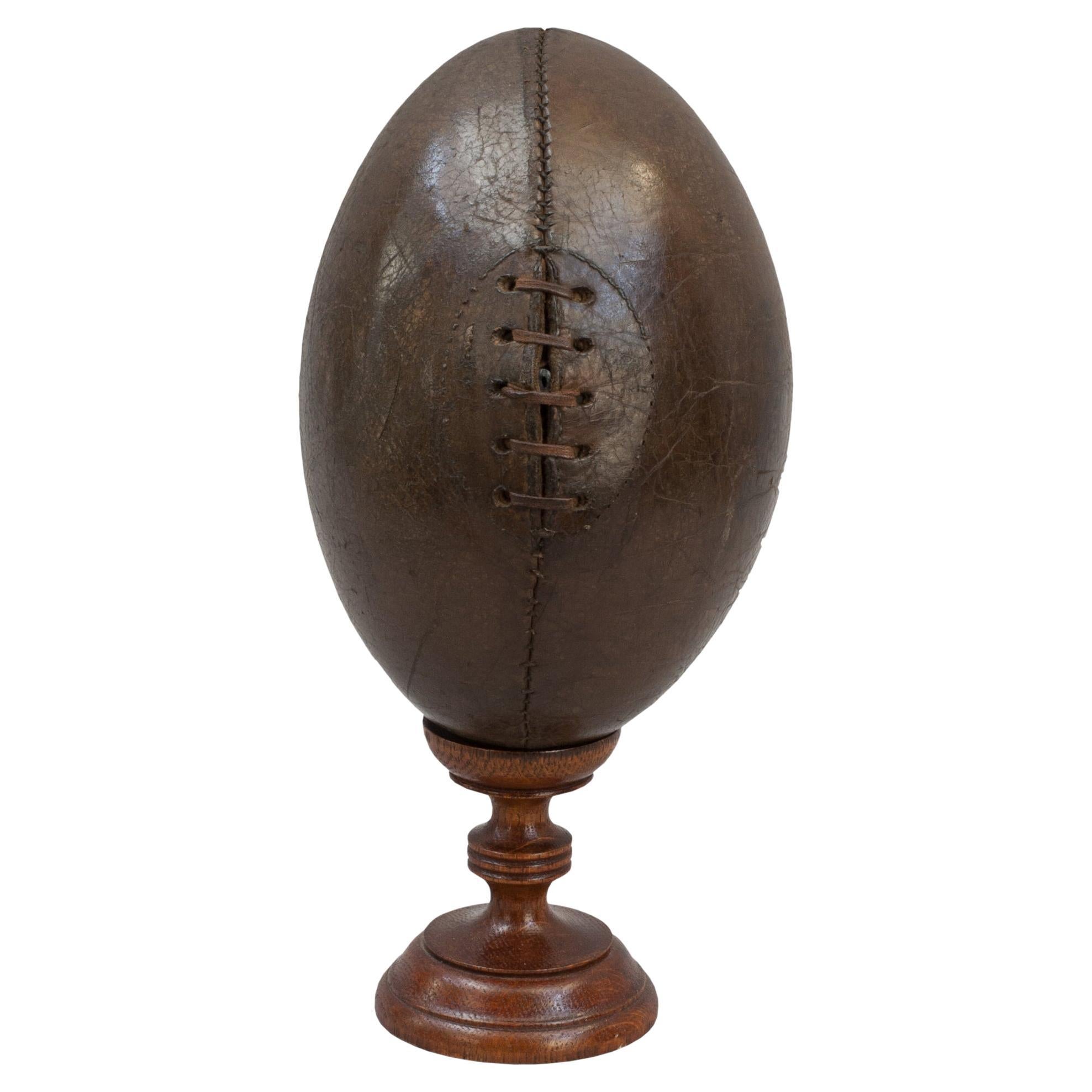 Original Antique Leather Rugby Ball. For Sale at 1stDibs