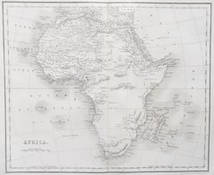 Original Antique Map of Africa by Dower, circa 1835