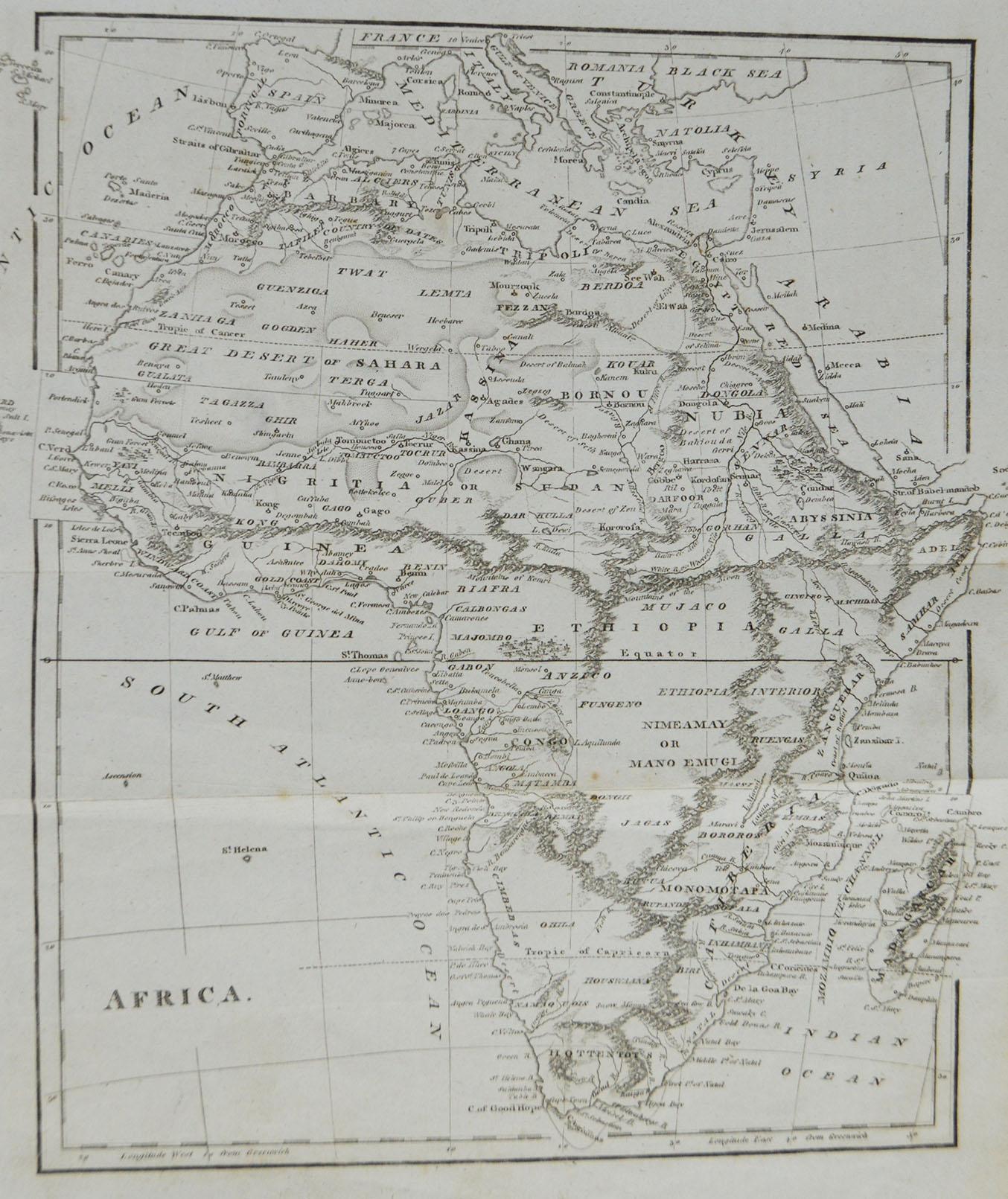 Great map of Africa

Copper plate engraving

Published in The Barclays Dictionary, circa 1800.

Unframed.



 