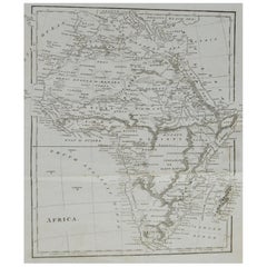 Original Antique Map of Africa, circa 1800