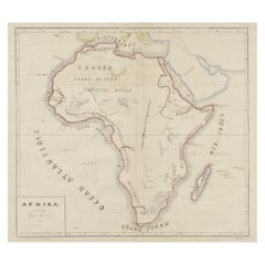 Mappa antica originale dell'Africa