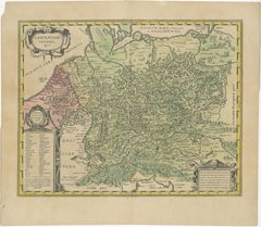 Original Hand-Colored Antique Map of Ancient Germany, circa 1630