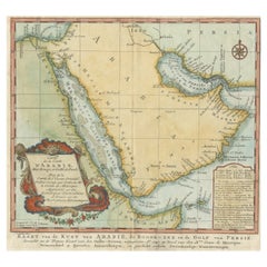 Carte originale et ancienne d'Arabie et de la mer Rouge