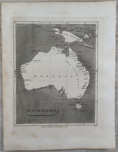 Original Antique Map of Australia by Thomas Clerk, 1817