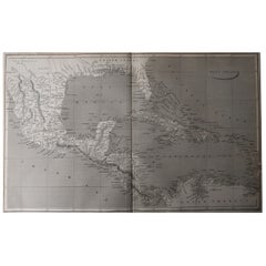 Original Antique Map of Central America / Florida, Arrowsmith, 1820