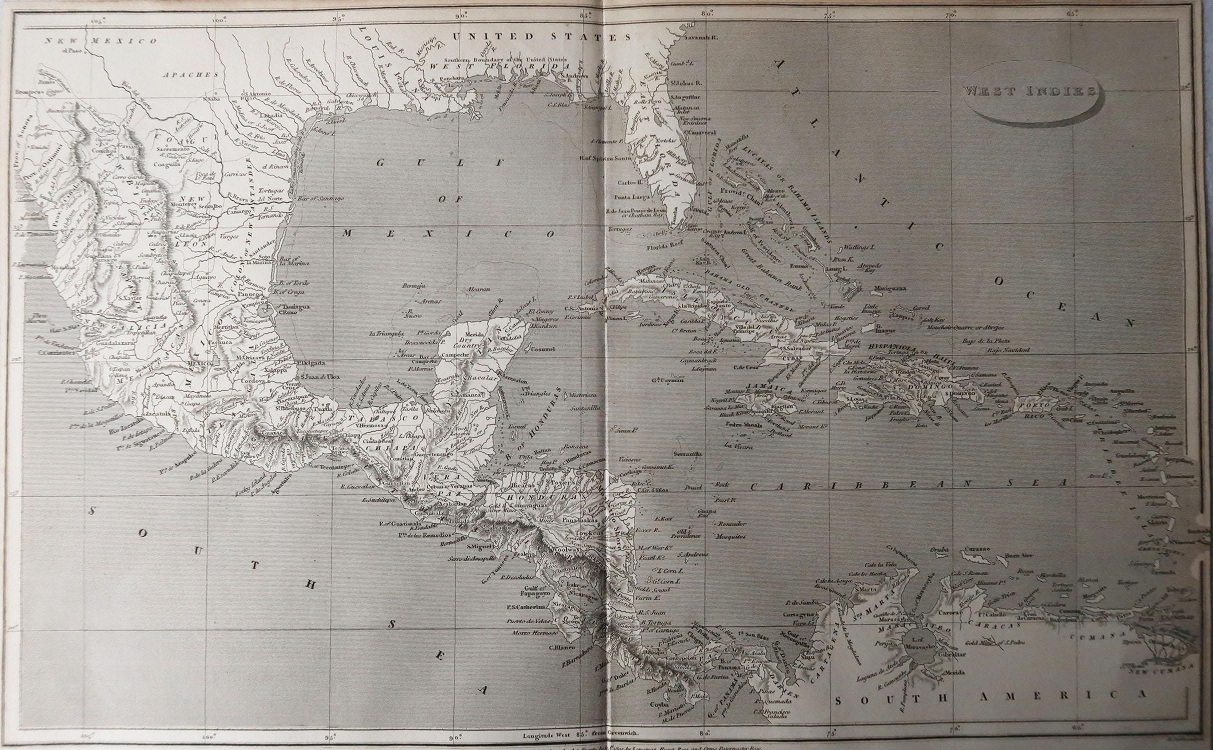 mexico map 1820