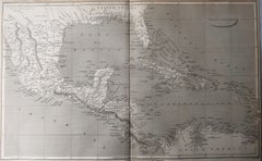 Original Antique Map of Central America / Florida, Arrowsmith, 1820