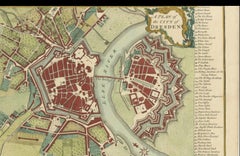 Original Antike Karte von Dresden, Deutschland, von J. Stockdale, 1800