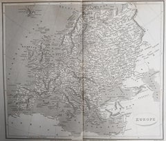 Original Antique Map of Europe, Arrowsmith, 1820