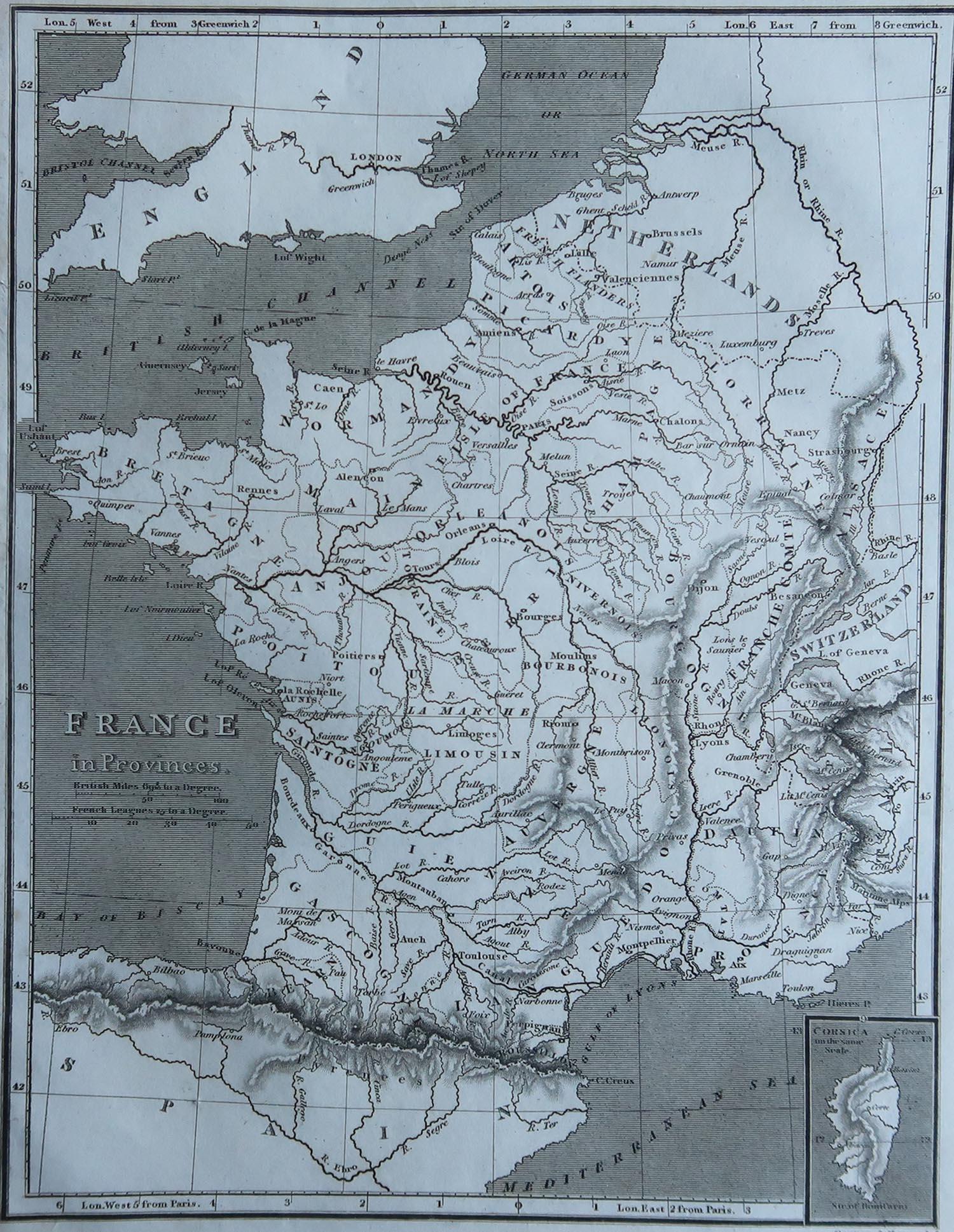 Große Karte von Frankreich

Kupferstich von Cooper

Veröffentlicht von Sherwood, Neely & Jones.

Datiert 1809

Ungerahmt.