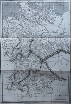 Original Antique Map of Germany, Sherwood, Neely Jones, Dated, 1811