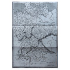Original Antique Map of Germany, Sherwood, Neely Jones, Dated, 1811