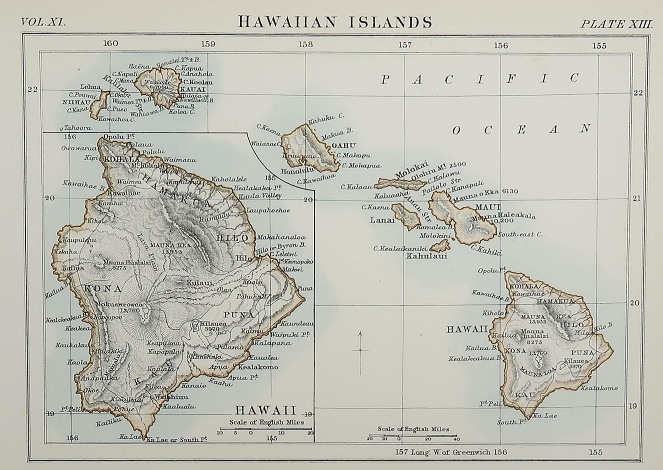 Great map of Hawaii and Hispaniola

Drawn and Engraved by W. & A.K. Johnston

Published By A & C Black, Edinburgh.

Original colour

Unframed.








 