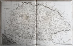Original Antique Map of Hungary, Arrowsmith, 1820