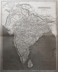 Original Antique Map of India, Arrowsmith, 1820