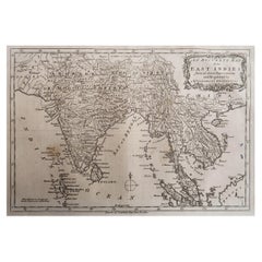 Original Antique Map of India. C.1780