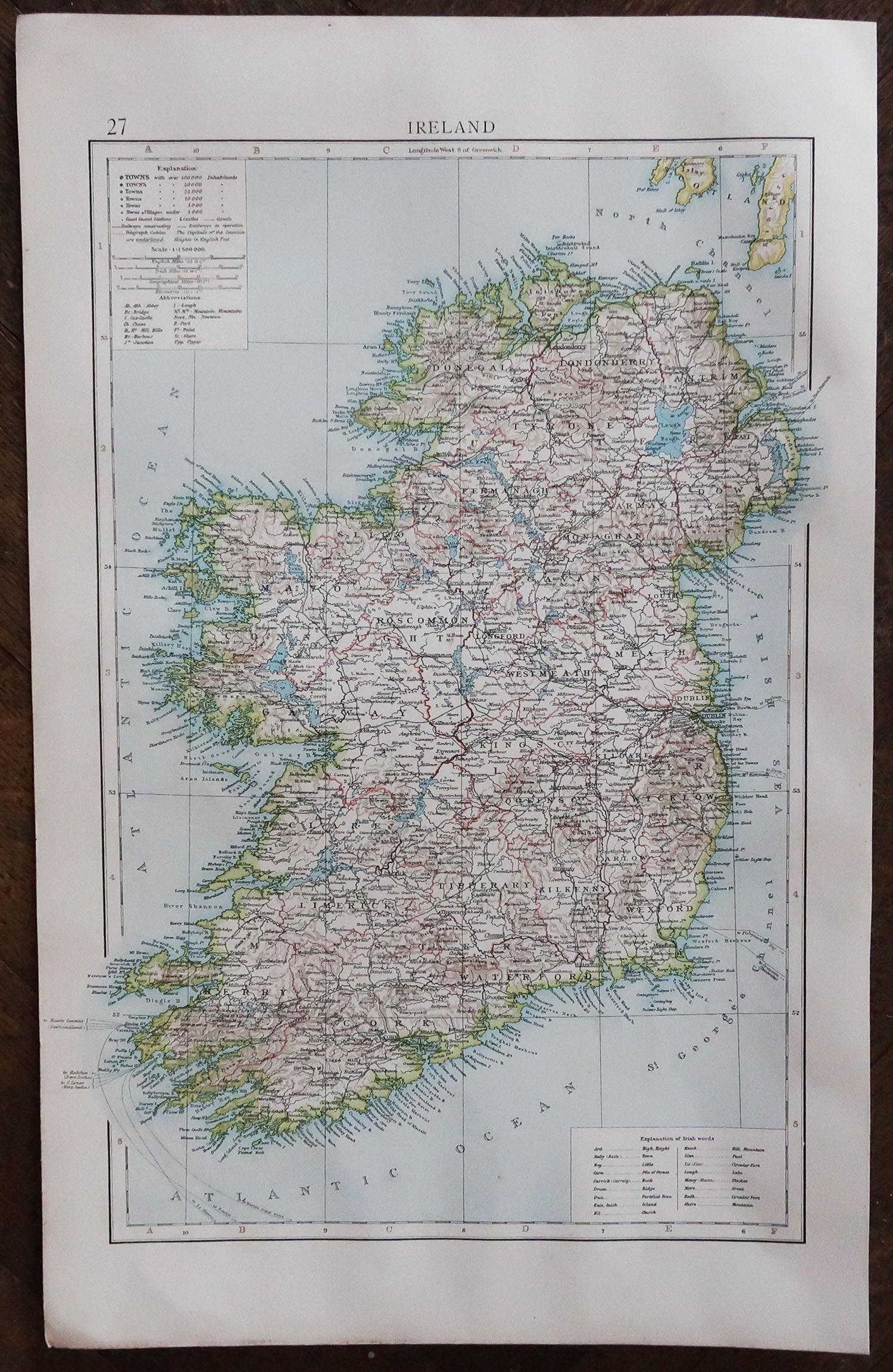 map of ireland 1900
