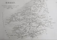 Original Antique Map of Ireland- Kerry. C.1840