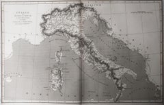 Original Antique Map of Italy. Arrowsmith. 1820