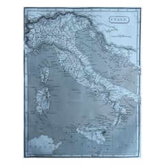 Original Antique Map of Italy, Sherwood, Neely & Jones, Dated 1809