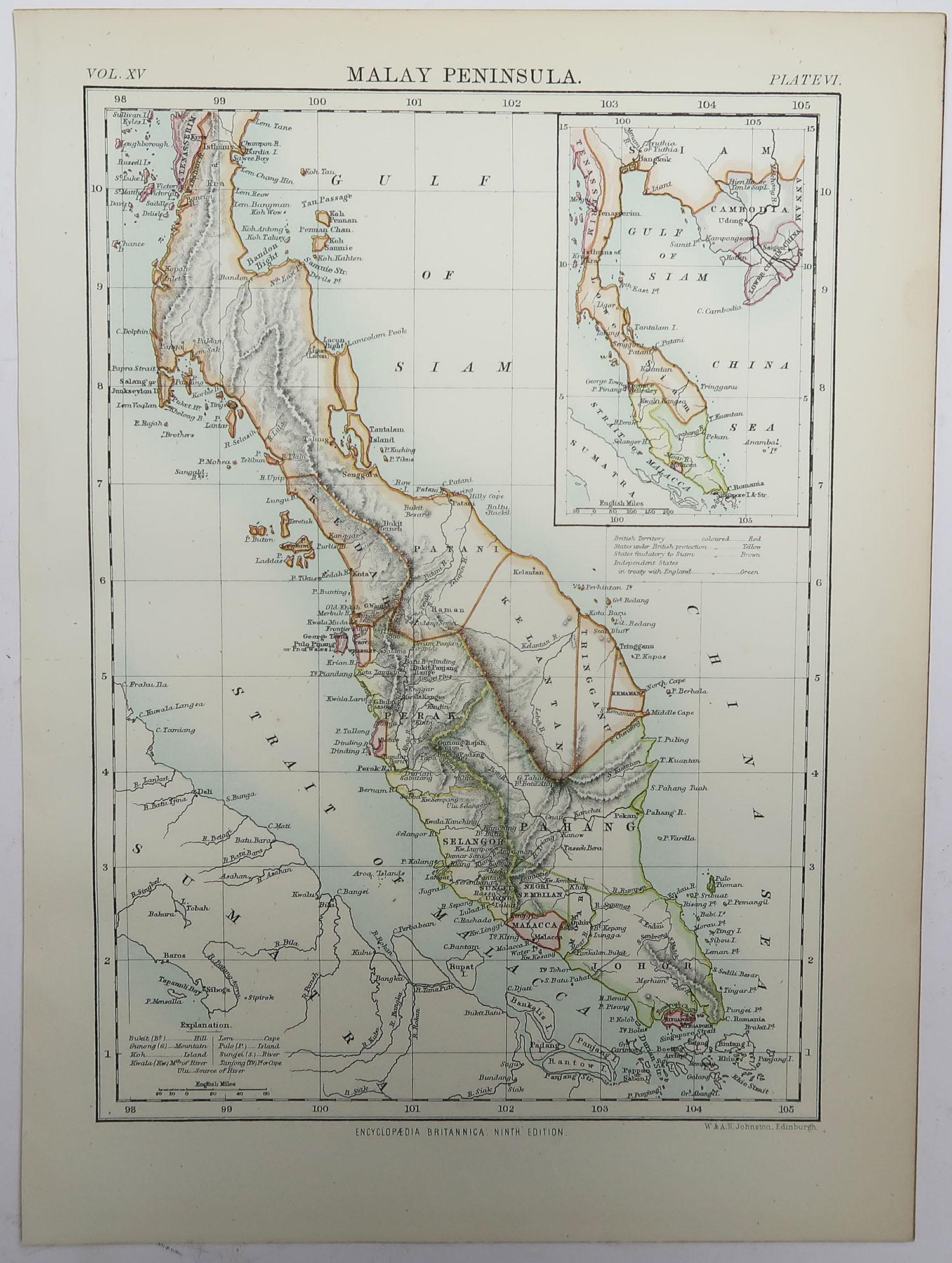 malay peninsula on map