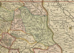 Original Antique Map of Muscovy or Russia by Isaak Tirion, Amsterdam circa 1740