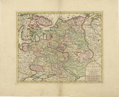Original Antique Map of Muscovy or Russia by Isaak Tirion, Amsterdam circa 1740