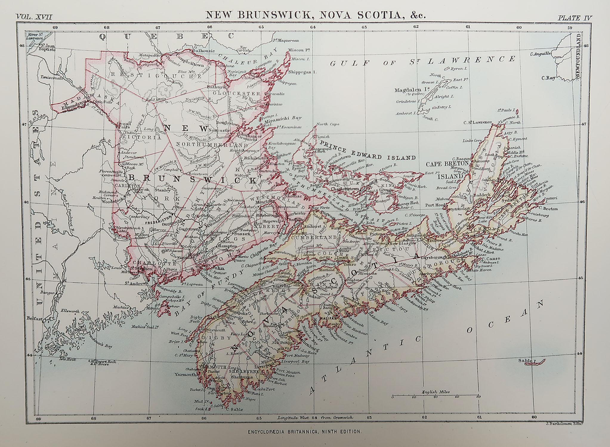 Great map of New Brunswick and Nova Scotia

Drawn and Engraved by W. & A.K. Johnston

Published By A & C Black, Edinburgh.

Original colour

Unframed.








 