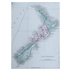 Original Antique Map of New Zealand, Grattan & Gilbert, 1843