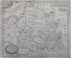 Original Antique Map of Poland, Engraved by Barlow, Dated 1807