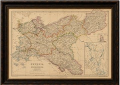 Original Antique Map of Prussia and Mecklenburg, Germany c.1860