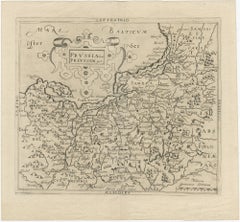Antique Map of Prussia by David Custodis, Paper, Circa 1630, Germany