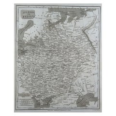 Original Antique Map of Russia by Thomas Clerk, 1817