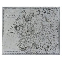 Original Antique Map of Russia, circa 1790