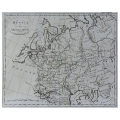 Original Antique Map of Russia, circa 1790