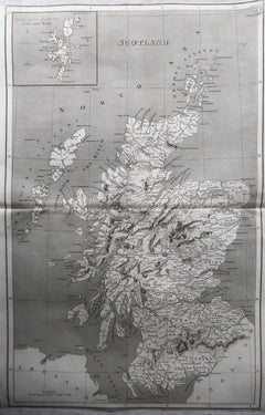 Original Antique Map of Scotland, Arrowsmith, 1820