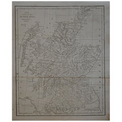 Original Antique Map of Scotland, circa 1800