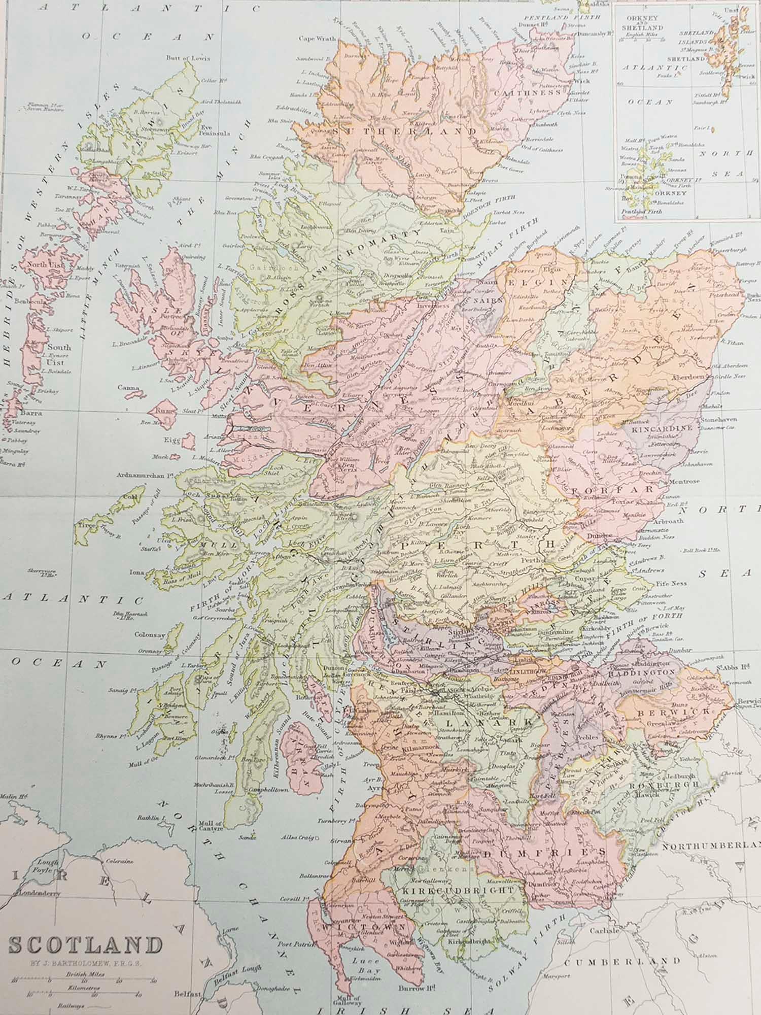 Great map of Scotland

Drawn and Engraved by J.Bartholomew

Published C.1880

Original colour

Unframed.








