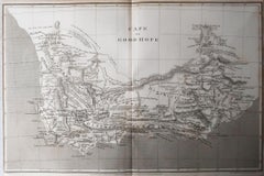 Carte ancienne d'origine d'Afrique du Sud, orfèvre, 1820