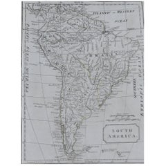 Original Antique Map of South America, circa 1830