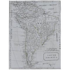 Original Antique Map of South America, circa 1830