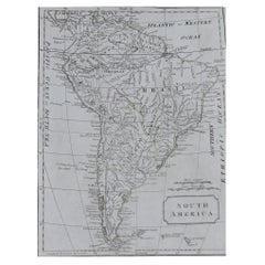 Original Antique Map of South America, circa 1830