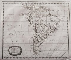 Original Antique Map of South America, Engraved by Barlow, 1806