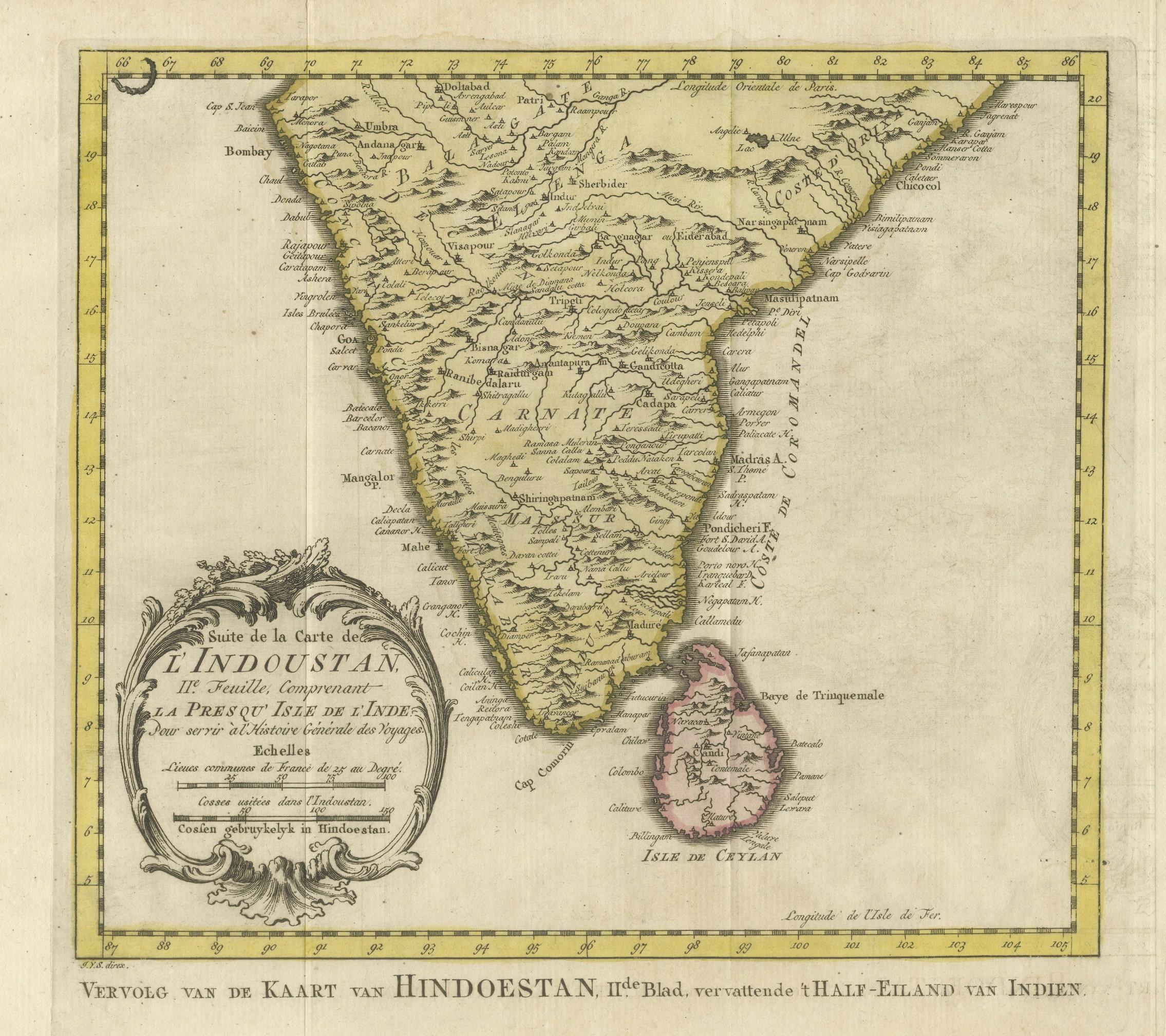 south india and sri lanka map