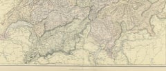 Original Antique Map of Switzerland, 1882