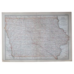 Carte ancienne de l'État américain de l'Iowa, 1903