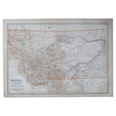 Mapa Antiguo Original del Estado Americano de Montana, 1903