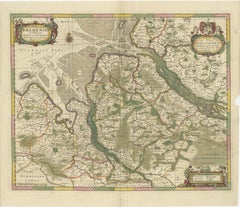 Antike Karte der Gegend um Bremen und Niedersächsisches Sachsen